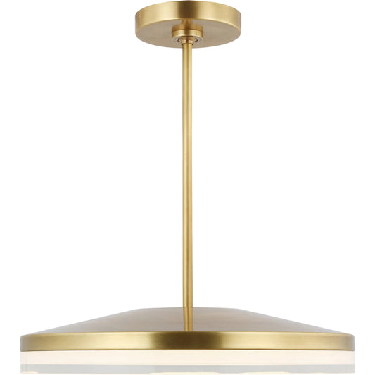 Wyatt Large Pendant by Visual Comfort & Co. in natural brass. Made from aluminum or brass in a unique style.