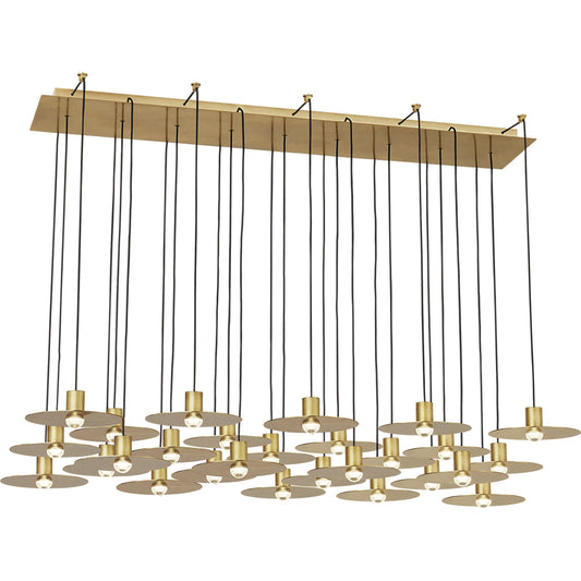 Eaves 27-Light Chandelier by Visual Comfort & Co.. Made from aluminum or brass in a unique style.