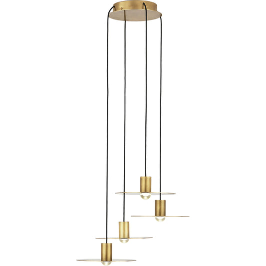 Eaves 4-Light Chandelier by Visual Comfort & Co.. Made from aluminum or brass in a unique style.