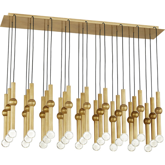 Guyed 27 Light Chandelier by Visual Comfort & Co.. Made from aluminum or brass in a modern style.