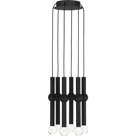 Guyed 6 Light Chandelier by Visual Comfort & Co.. Made from aluminum or brass in a unique style.