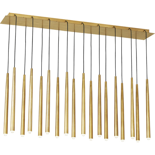 Pylon 18" Light Chandelier by Visual Comfort & Co.. Made from aluminum or brass in a unique style.