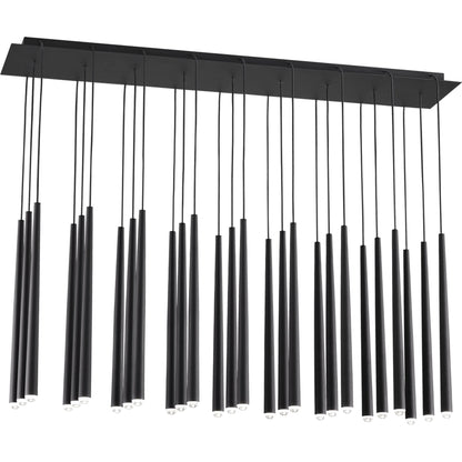 Pylon 27" Light Chandelier by Visual Comfort & Co.. Made from aluminum or brass in a unique style.
