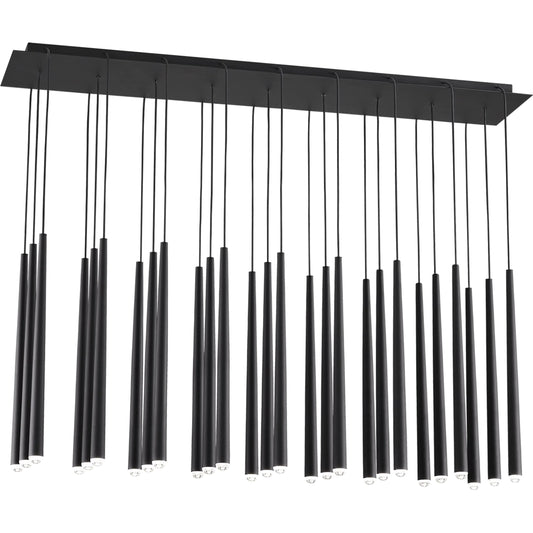 Pylon 27" Light Chandelier by Visual Comfort & Co.. Made from aluminum or brass in a unique style.