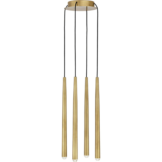 Pylon 4" Light Chandelier by Visual Comfort & Co.. Made from aluminum or brass in a unique style.
