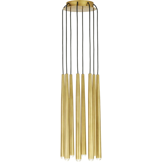 Pylon 8" Light Chandelier by Visual Comfort & Co.. Made from aluminum or brass in a unique style.