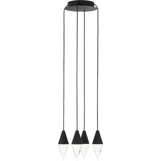 Turret 4-Light Chandelier by Visual Comfort & Co.. Made from aluminum or brass in a unique style.