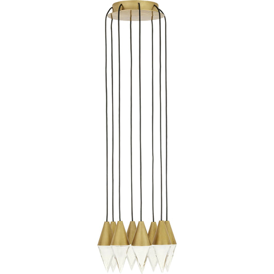 Turret 8-Light Chandelier by Visual Comfort & Co.. Made from aluminum or brass in a unique style.