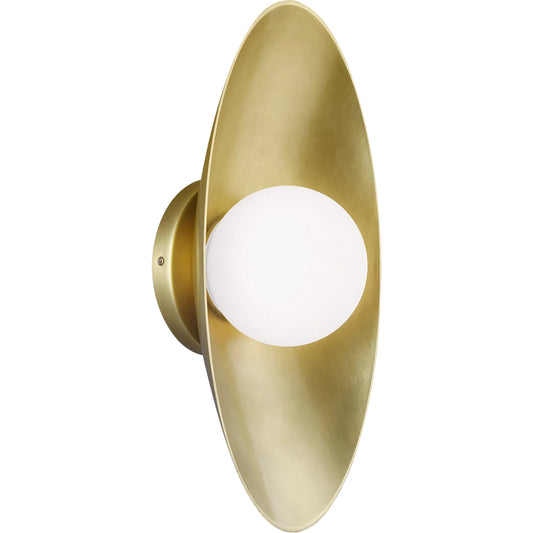 Joni 13" Gold Wall Sconce by Visual Comfort & Co. in plated brass. Made from aluminum in a unique style.
