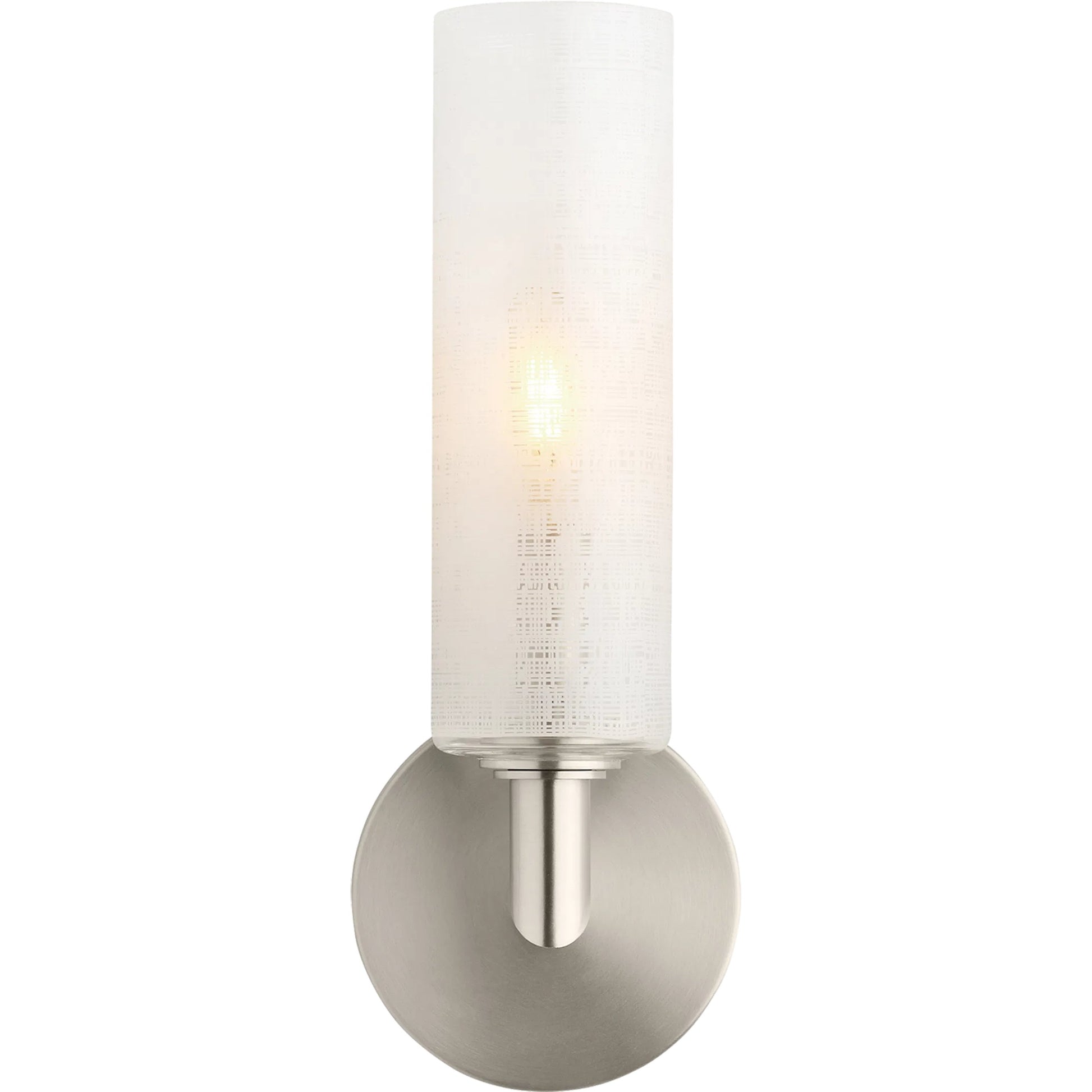 Vetra Wall Sconce by Tech Lighting in satin nickel. Made from glass in a modern style.