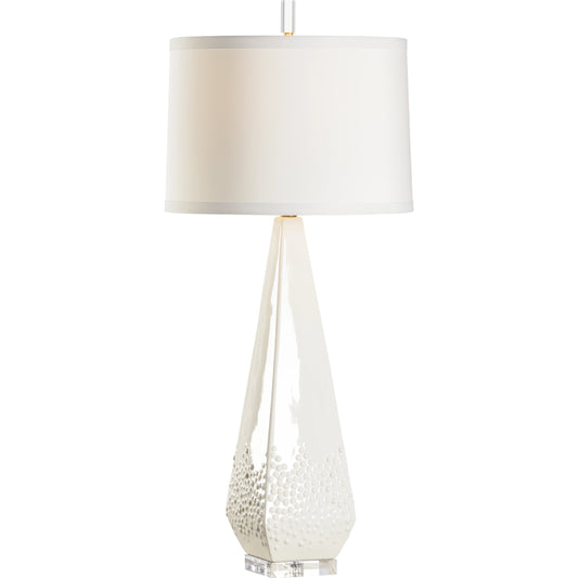 Seed Lamp by Chelsea House in white glaze. Made from ceramic/acrylic in a modern style.