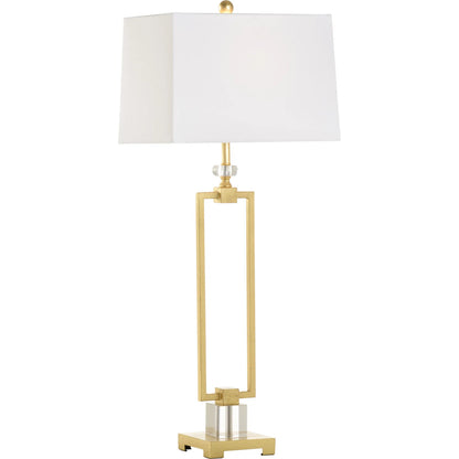 Serene Table Lamp by Chelsea House in gold leaf, clear. Made from unique in a transitional style.