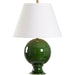 Sphere Table Lamp by Chelsea House in emerald green glaze. Made from unique in a unique style.