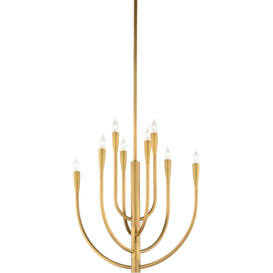 Esme Chandelier by Chelsea House in gold and hand dyed antique brass. Made from unique in a unique style.