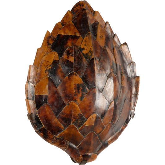 Penshell Sconce by Chelsea House in brown. Made from unique in a unique style.