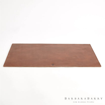 Signature Tobacco Deskpad by Global Views in tobacco and leather. Made from unique in a traditional style.