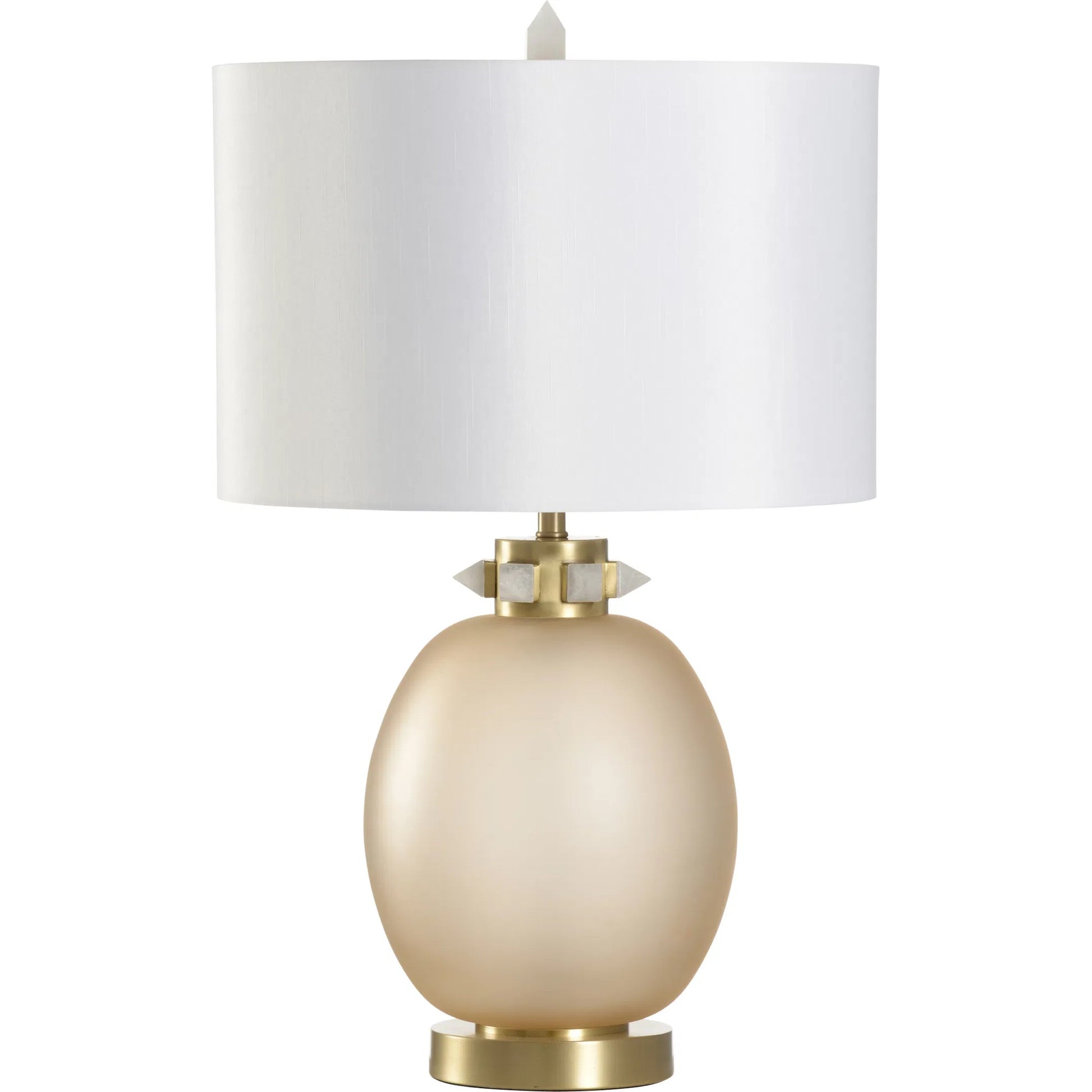 Cameron Table Lamp by Chelsea House in brown, gold and amber, k9, antique brass. Made from unique in a modern style.