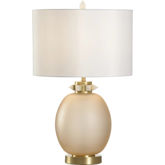 Cameron Table Lamp by Chelsea House in brown, gold and amber, k9, antique brass. Made from unique in a unique style.