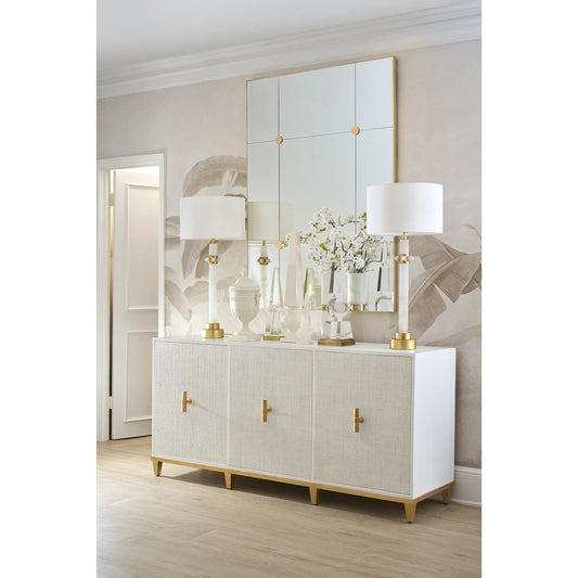 Jackie Alabaster Table Lamp by Chelsea House in white, cream, gold and natural white, k9, antique gold leaf. Made from unique in a modern style.