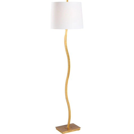 Sway Floor Lamp by Chelsea House in gilt. Made from unique in a unique style.