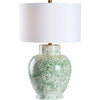 Mottled White, Green Glaze