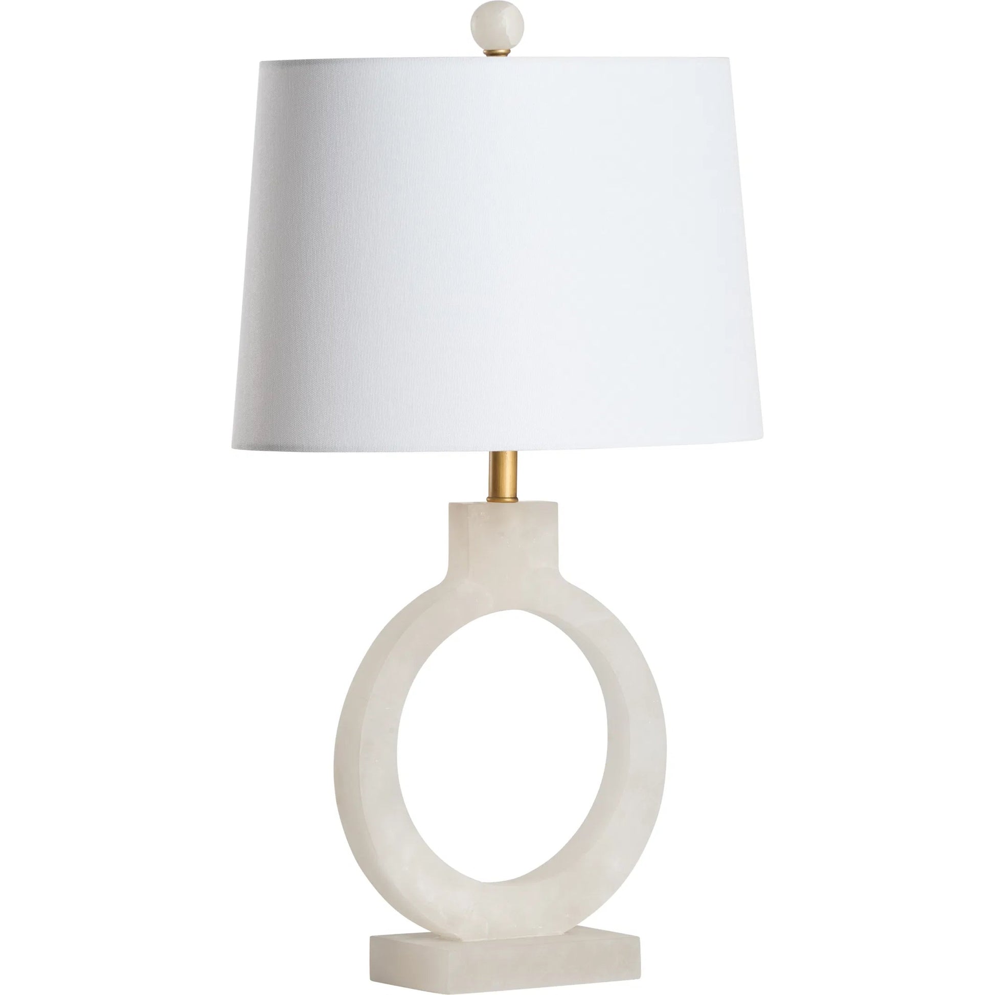 Halo Alabaster Lamp by Chelsea House in natural white. Made from unique in a unique style.