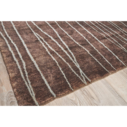 Metro 7033 Rug by Exquisite Rugs in brown. Made from new zealand wool in a unique style.
