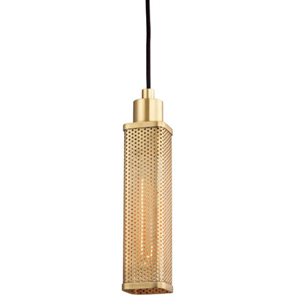 Gibbs Pendant by Hudson Valley in polished nickel. Made from steel in a modern style.