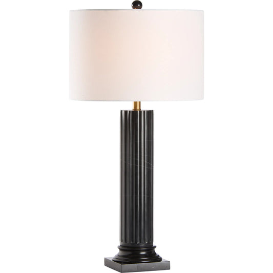 Fluted Marble Lamp by Chelsea House in natural black. Made from unique in a unique style.