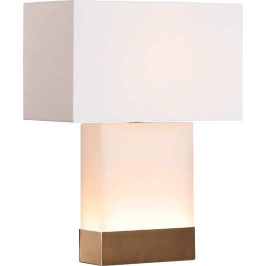 Luster Lamp by Chelsea House in natural white, antique brass. Made from unique in a unique style.