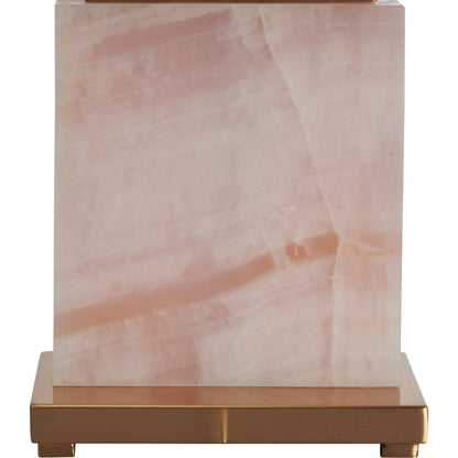 Rose Table Lamp by Chelsea House in natural pink, antique brass. Made from unique in a unique style.