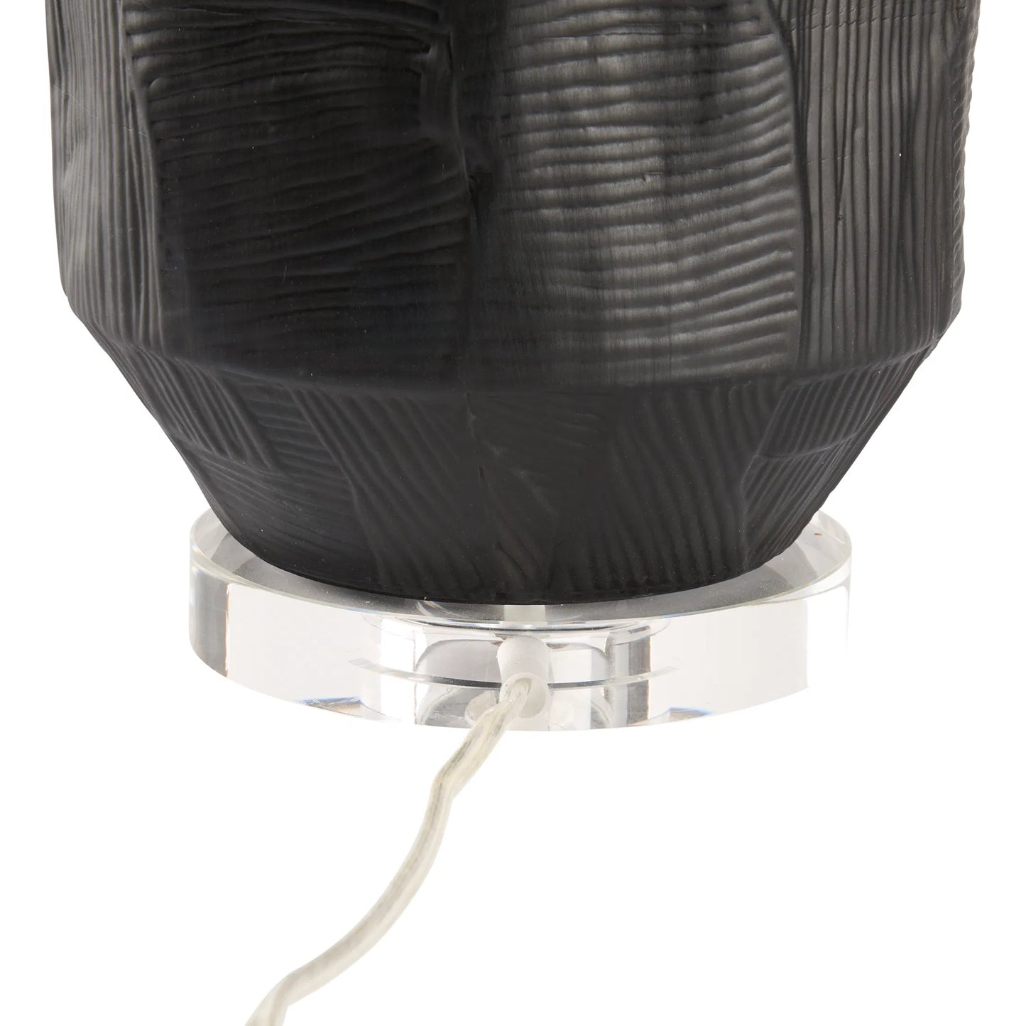008 SI-2387719 | Closeup | Furrow Lamp by Chelsea House in matte black glaze, clear. Made from unique in a modern style.
