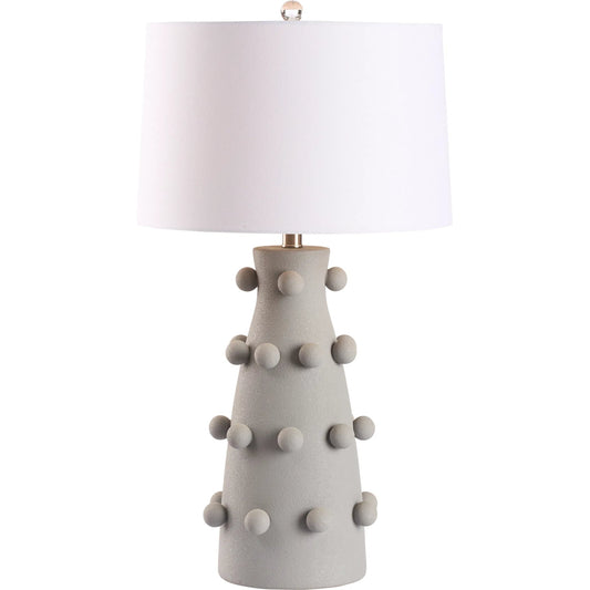 Rory Lamp by Chelsea House in gray glaze. Made from unique in a unique style.