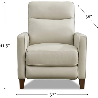 Ashby Zero Gravity Leather Recliner by Hydeline in chestnut brown. Made from leather/split, solid hardwood kiln dried in a traditional style.