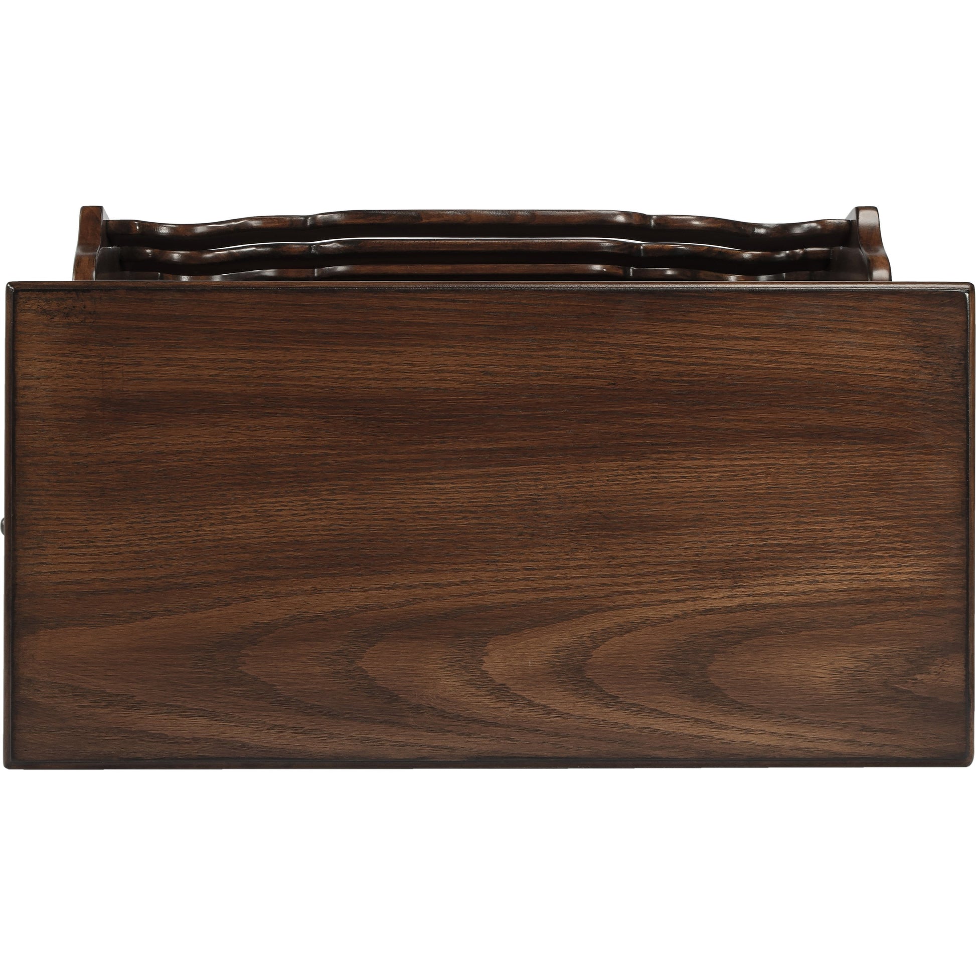 Gregory Magazine Table by Butler Specialty Company in dark brown and plantation cherry. Made from rubberwood solids, mdf, cherry veneer in a traditional style.