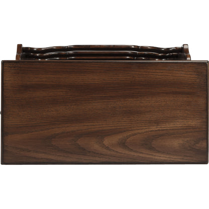 Gregory Magazine Table by Butler Specialty Company in dark brown and plantation cherry. Made from rubberwood solids, mdf, cherry veneer in a traditional style.