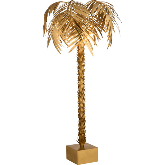 Laguna Palm Floor Lamp by Chelsea House in polished brass. Made from unique in a unique style.