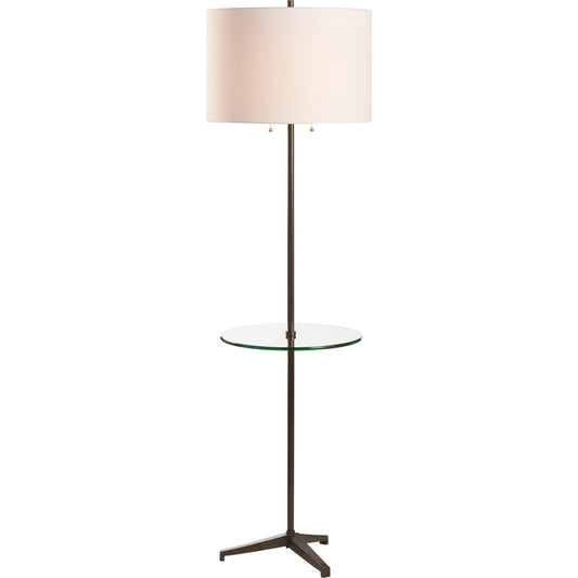 Blythwood Floor Lamp with Glass Table by Chelsea House in oil rubbed bronze, clear. Made from unique in a unique style.