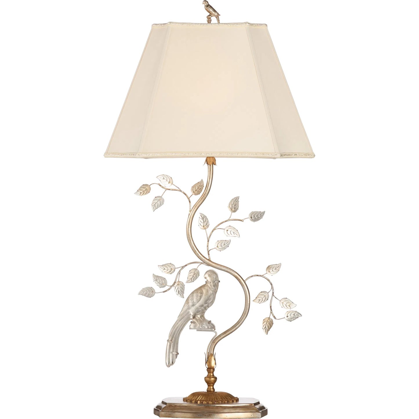 003 SI-2387699 | Additional Silo | Crystal Bird Lamp by Chelsea House in antique silver leaf. Made from unique in a traditional style.