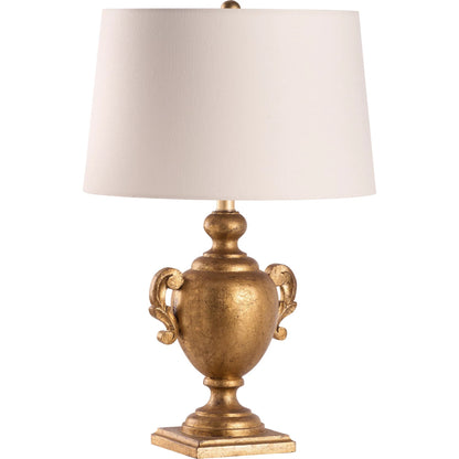 Gosford Lamp by Chelsea House in aged gold. Made from unique in a unique style.