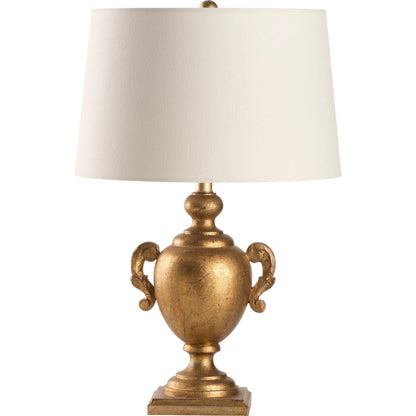 Gosford Lamp by Chelsea House in aged gold. Made from unique in a unique style.