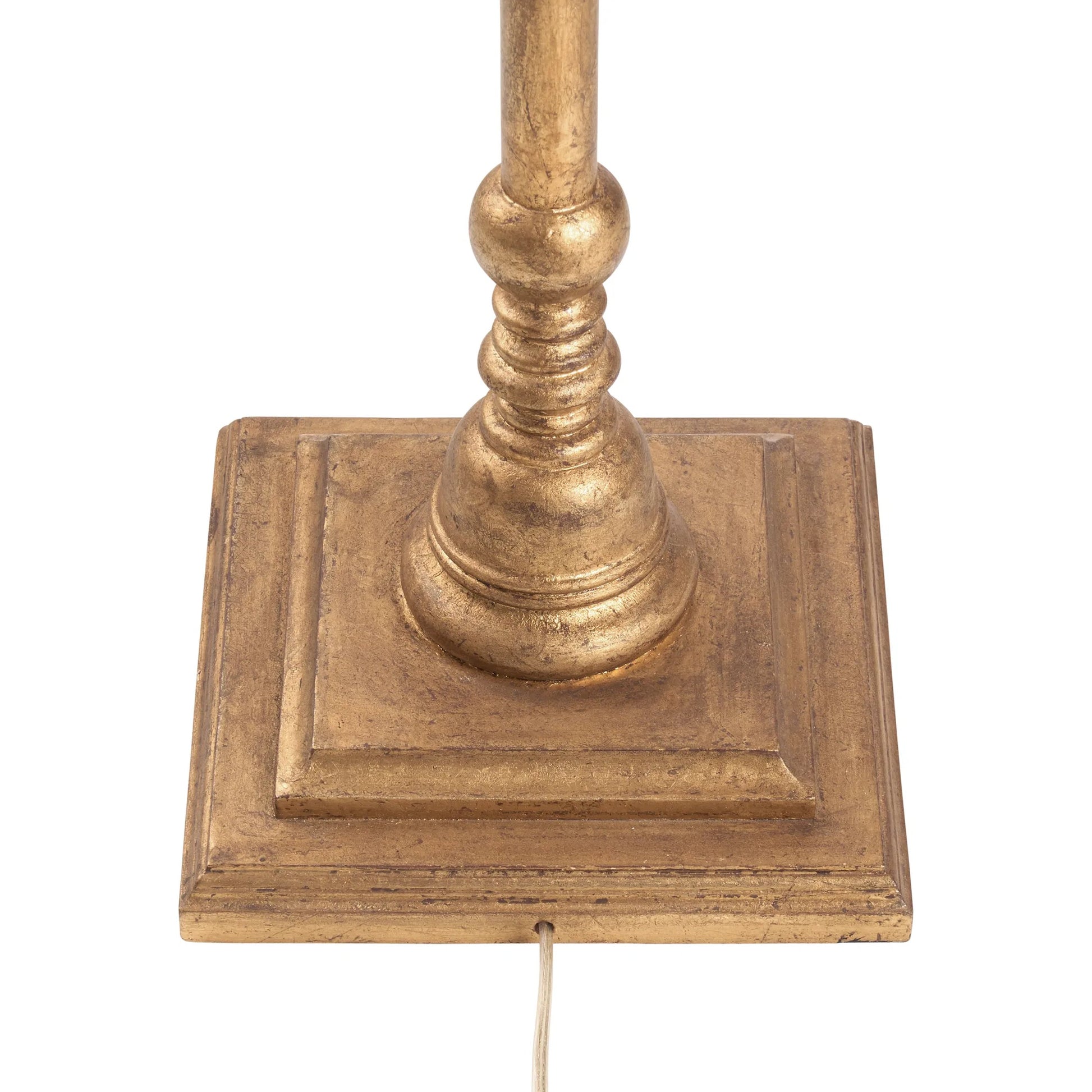 Beatrice Floor Lamp by Chelsea House in aged gold. Made from unique in a traditional style.