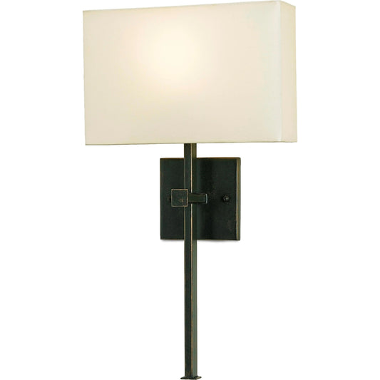 Ashdown Wall Sconce by Currey and Company. Made from wrought iron in a modern style.