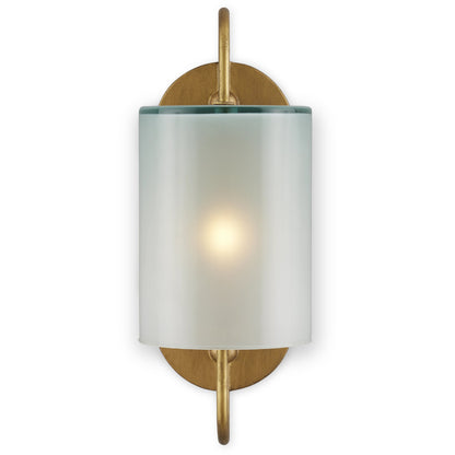 Glacier Wall Sconce by Currey and Company. Made from wrought iron, glass in a traditional style.