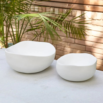 Organic Round Bowl by Global Views. Made from ceramic in a eclectic & global style.