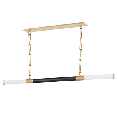 Huntington LED Linear Pendant by Hudson Valley. Made from brass in a modern style.