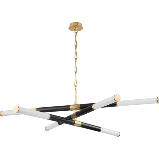 Huntington LED Chandelier by Hudson Valley. Made from brass in a modern style.