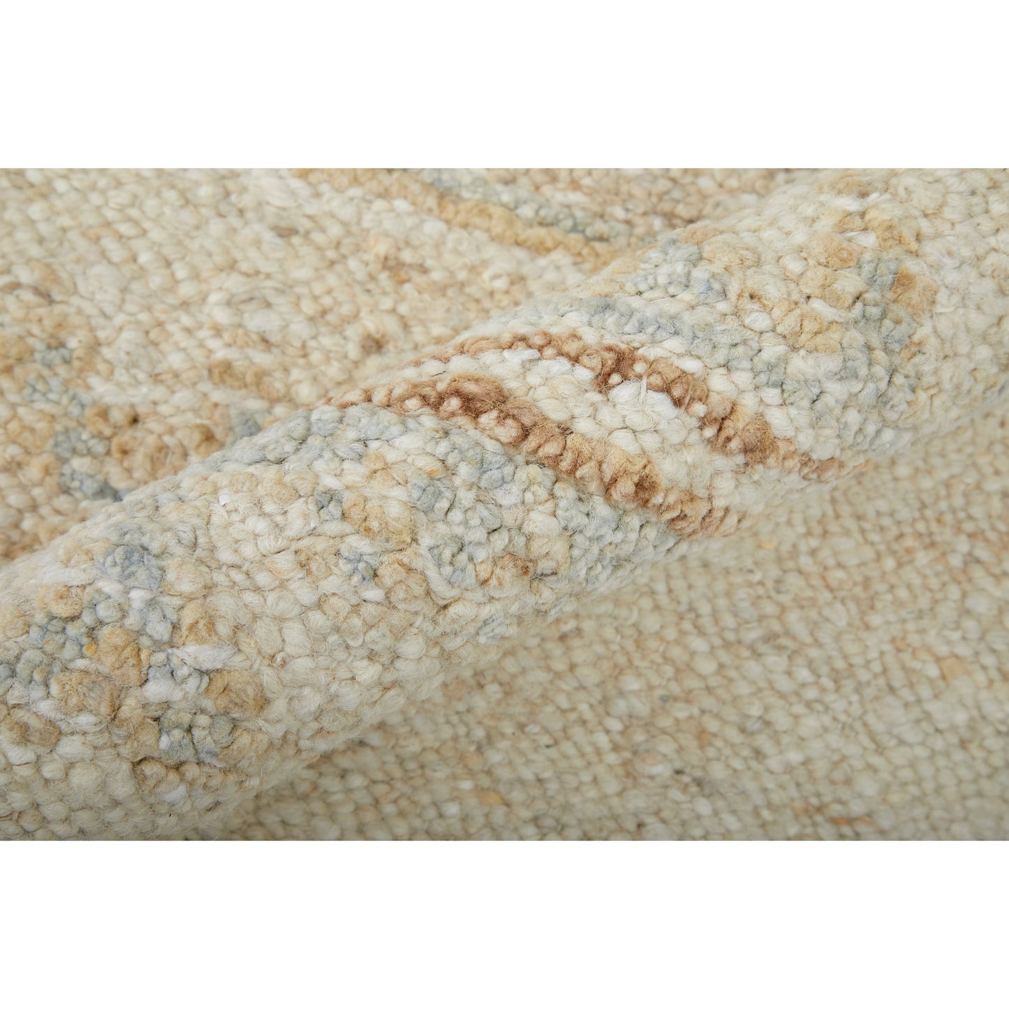 004 SI-2129875,SI-2129876,SI-2129877 | Closeup | Grafton Traditional Ikat Rug - 69FLF by Feizy in ivory, orange, gray. Made from wool in a unique style.