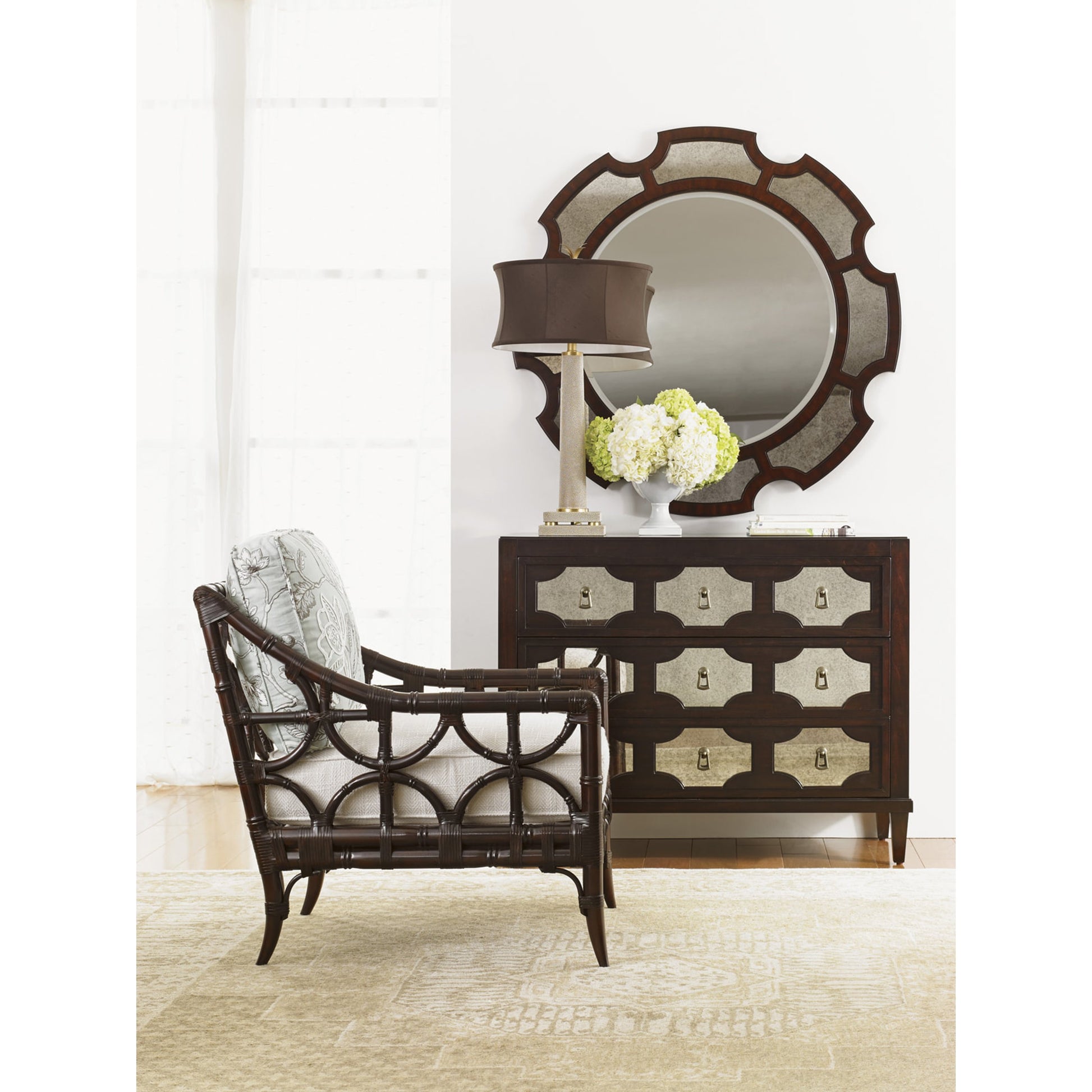 Del Mar Round Mirror by Lexington. Made from unique in a eclectic & global style.