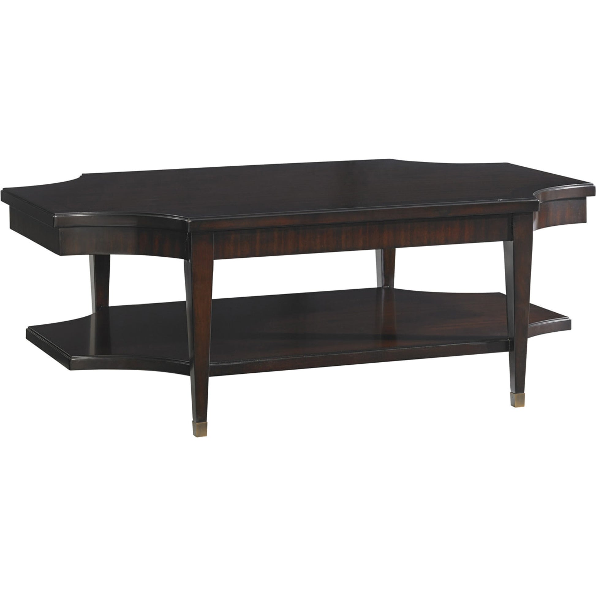 Richmond Rectangular Cocktail Table by Lexington in ribbon stripe mahogany. Made from unique in a traditional style.